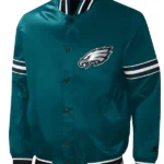 Philadelphia Eagles Midfield Green Satin Jacket