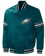Philadelphia Eagles Midfield Green Satin Jacket