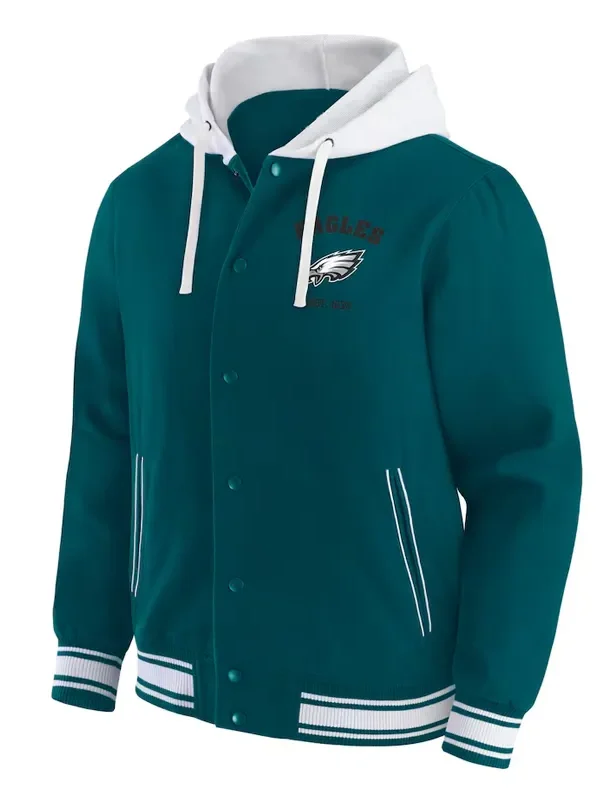 Philadelphia Eagles Midnight Green Cotton Hooded Jacket