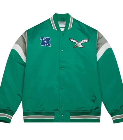 Philadelphia Eagles Midweight Kelly Green Satin Jacket