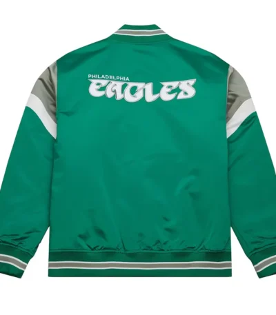 Philadelphia Eagles Midweight Kelly Green Satin Jacket