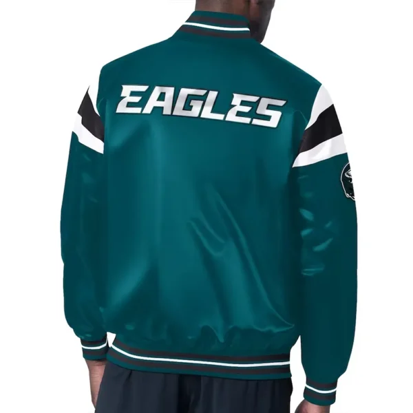 Philadelphia Eagles Midweight Midnight Green Satin Jacket