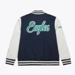 Philadelphia Eagles Navy And White Fleece Varsity Jacket