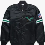 Philadelphia Eagles Nfl Satin Black Jacket
