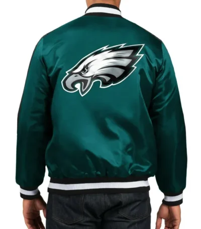 Philadelphia Eagles O-line Green Satin Jacket
