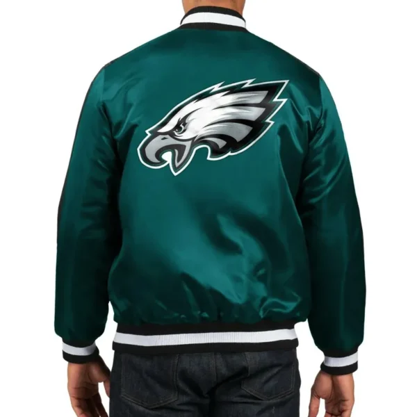 Philadelphia Eagles O-line Green Satin Jacket