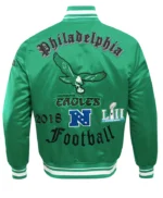Philadelphia Eagles Old English Classic Rib Satin Jacket