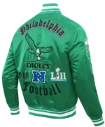 Philadelphia Eagles Old English Classic Rib Satin Jacket