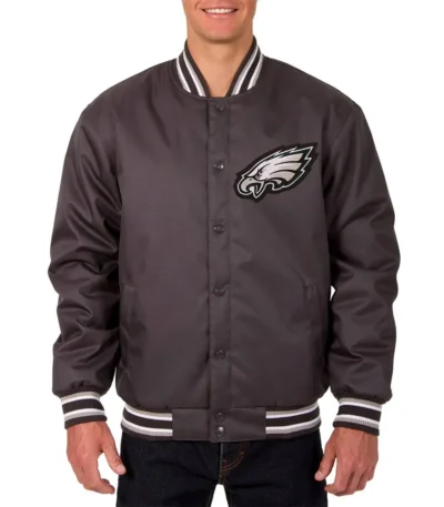 Philadelphia Eagles Poly Twill Gray Jacket