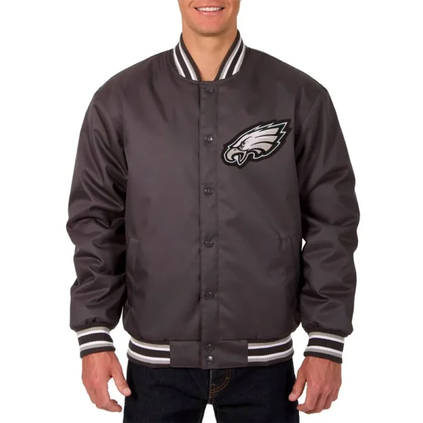 Philadelphia Eagles Poly Twill Gray Jacket
