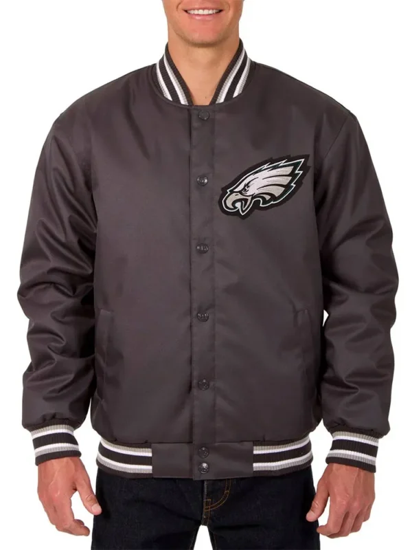 Philadelphia Eagles Poly Twill Gray Jacket