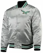 Philadelphia Eagles Silver Satin Jacket