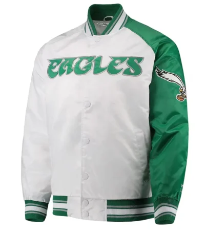 Philadelphia Eagles Start Of Season White Green Jacket