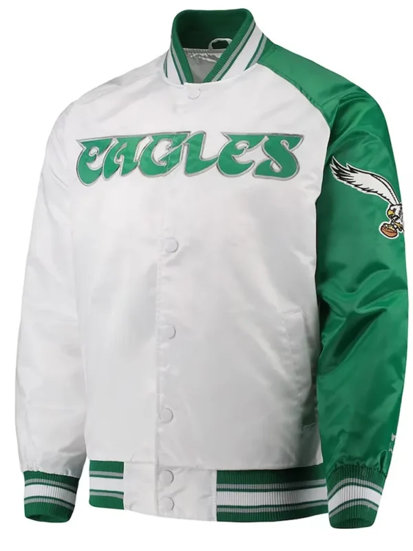 Philadelphia Eagles Start Of Season White Green Jacket