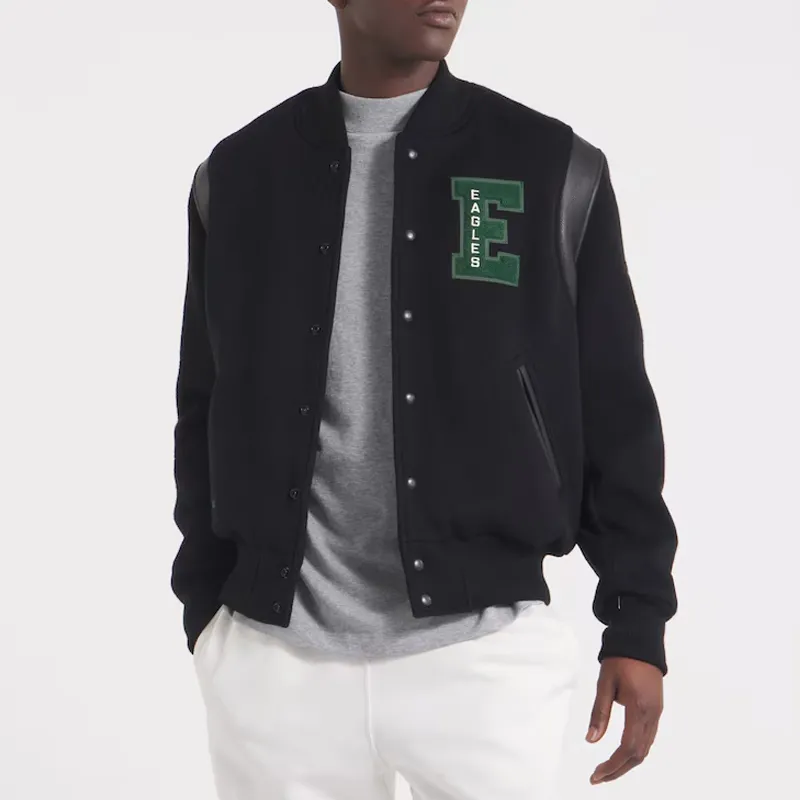 Philadelphia Eagles Teddy Varsity Wool Jacket Philadelphia Eagles Teddy Varsity Wool Jacket