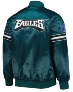 Philadelphia Eagles The Pick And Roll Midnight Green Satin Jacket