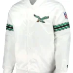 Philadelphia Eagles The Power Forward White Satin Jacket