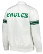 Philadelphia Eagles The Power Forward White Satin Jacket