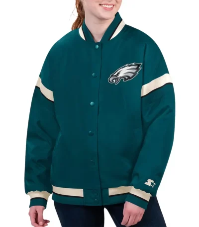 Philadelphia Eagles Tournament Midnight Green Varsity Jacket