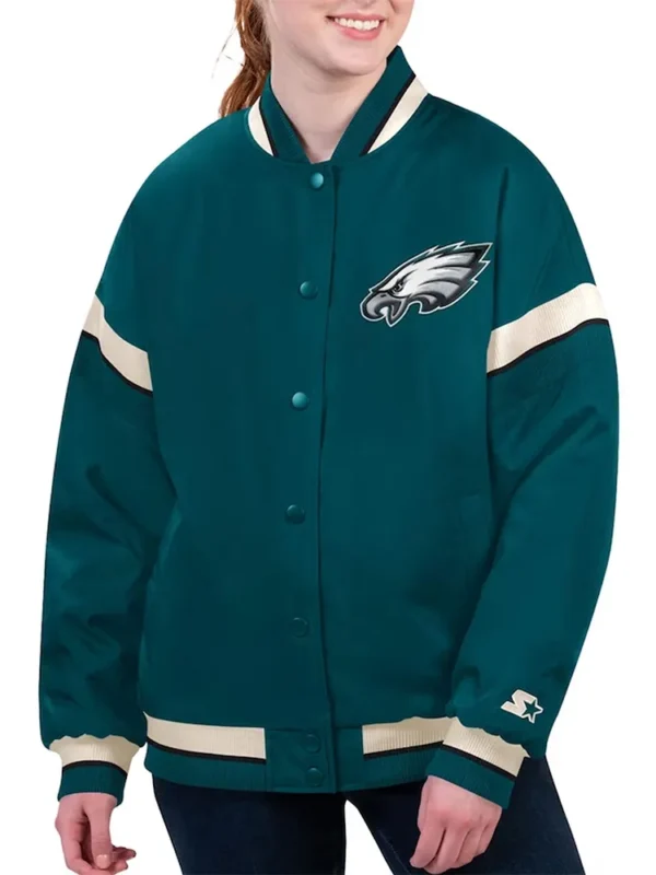 Philadelphia Eagles Tournament Midnight Green Varsity Jacket