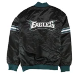 Philadelphia Eagles Track Black Satin Jacket