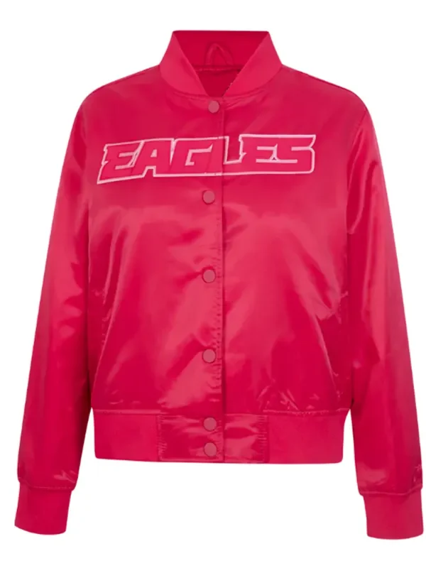 Philadelphia Eagles Triple Pink Satin Jacket