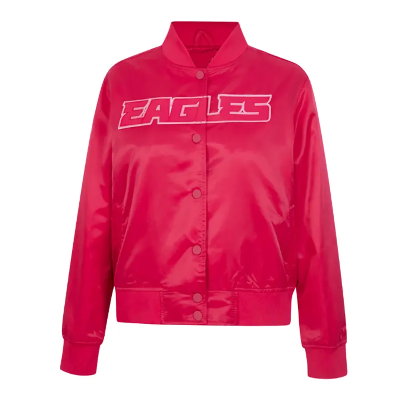 Philadelphia Eagles Triple Pink Satin Jacket Philadelphia Eagles Triple Pink Satin Jacket