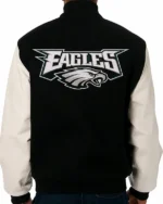 Philadelphia Eagles Varsity Two Tone Black And White Jacket