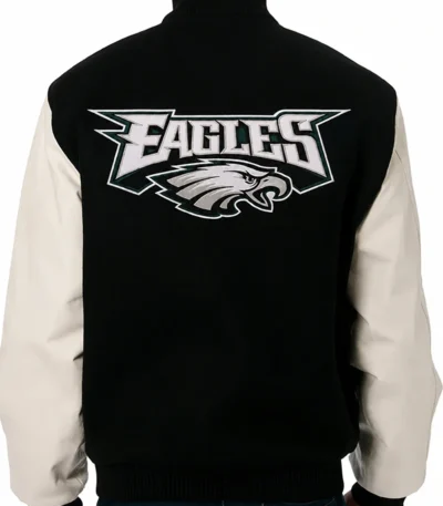 Philadelphia Eagles Varsity Two Tone Black And White Jacket