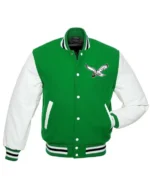 Philadelphia Eagles Vintage Varsity Green And White Jacket