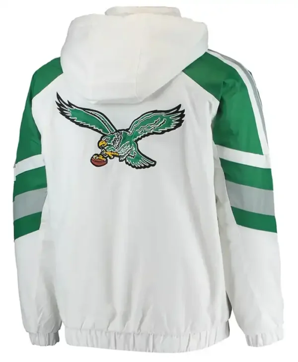 Philadelphia Eagles White Hooded Jacket