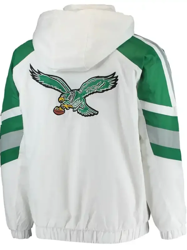 Philadelphia Eagles White Hooded Jacket