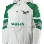 Philadelphia Eagles White Hooded Jacket
