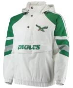 Philadelphia Eagles White Hooded Jacket