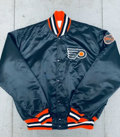 Philadelphia Flyers 1980s Navy Bomber Jacket