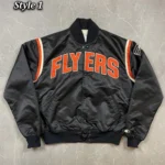 Philadelphia Flyers 80s Black Bomber Jacket