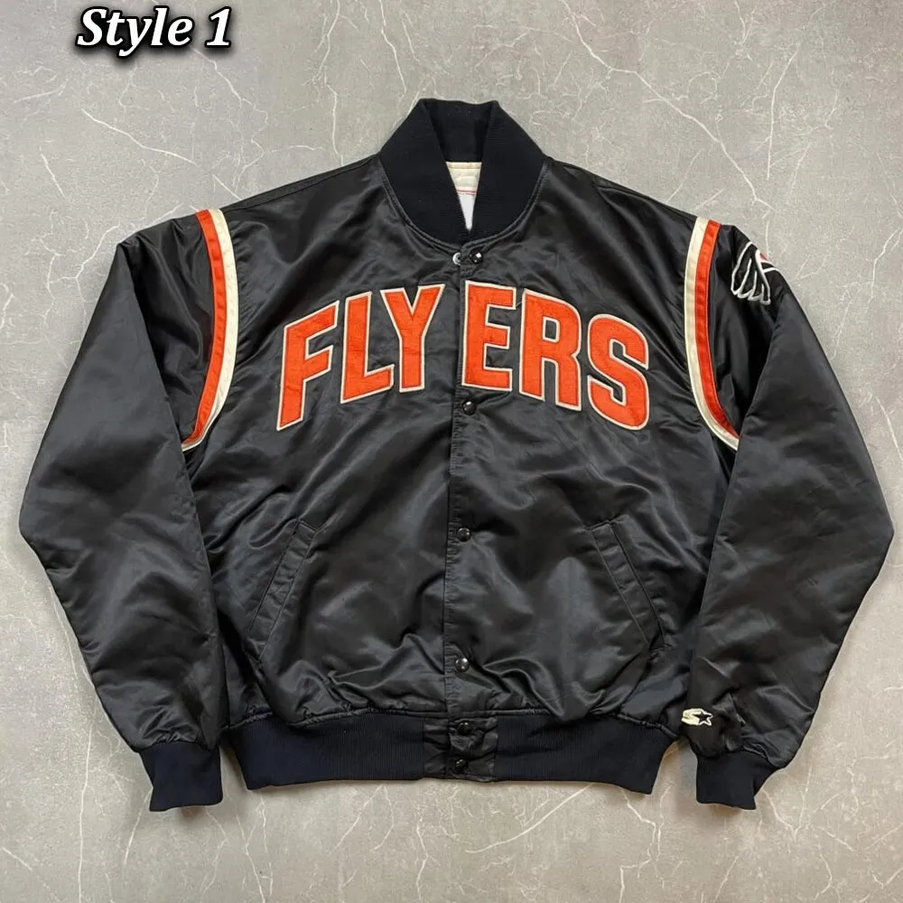 Philadelphia Flyers 80s Black Bomber Jacket Philadelphia Flyers 80s Black Bomber Jacket