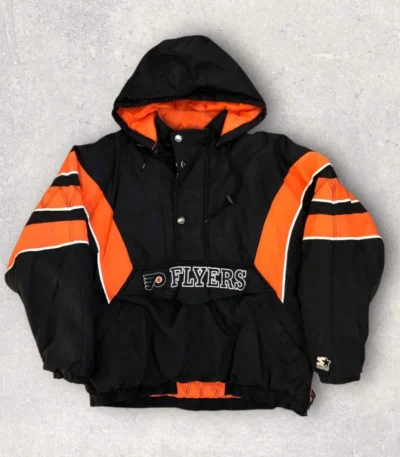 Philadelphia Flyers 90s Black Pullover Jacket