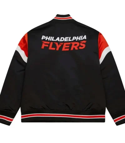 Philadelphia Flyers Heavyweight Black Satin Jacket
