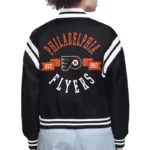 Philadelphia Flyers Printed Logo Varsity Satin Jacket