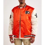 Philadelphia Flyers Throwback Orange and Off White Jacket