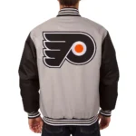 Philadelphia Flyers Two Hit Gray and Black Jacket