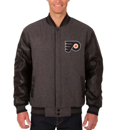 Philadelphia Flyers Varsity Charcoal-Black Jacket
