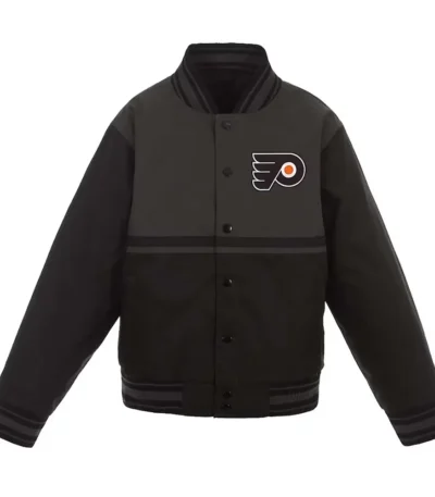 Philadelphia Flyers Youth Poly-Twill Black Jacket