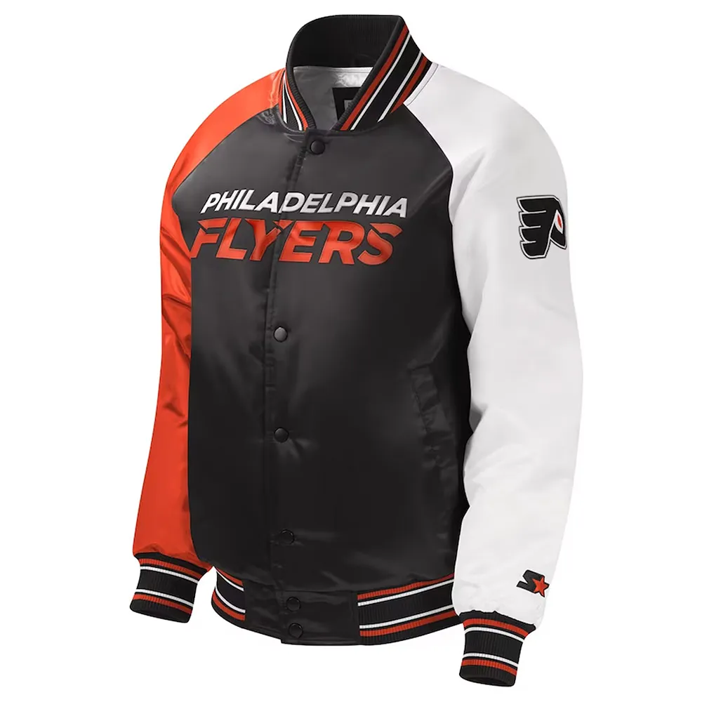 Philadelphia Flyers Youth Varsity Satin Jacket Philadelphia Flyers Youth Varsity Satin Jacket