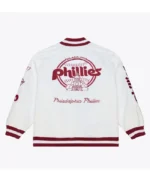 Philadelphia Phillies Lightweight Arctic White Satin Jacket