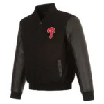 Philadelphia Phillies Black Letterman Jacket