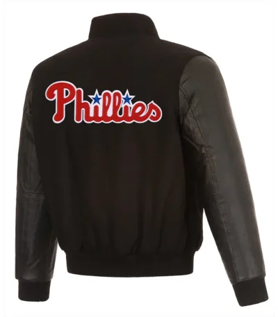 Philadelphia Phillies Black Letterman Jacket