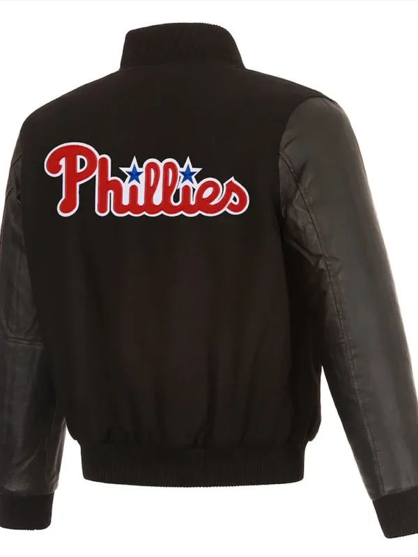 Philadelphia Phillies Black Letterman Jacket
