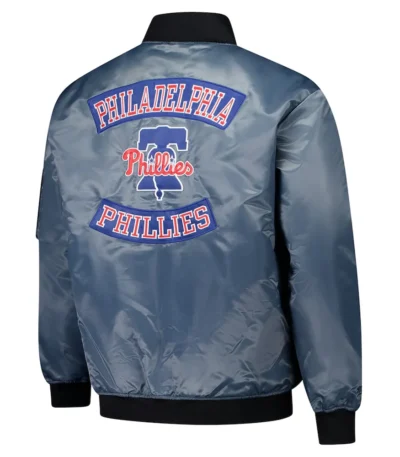 Philadelphia Phillies Charcoal Bomber Full-Zip Jacket